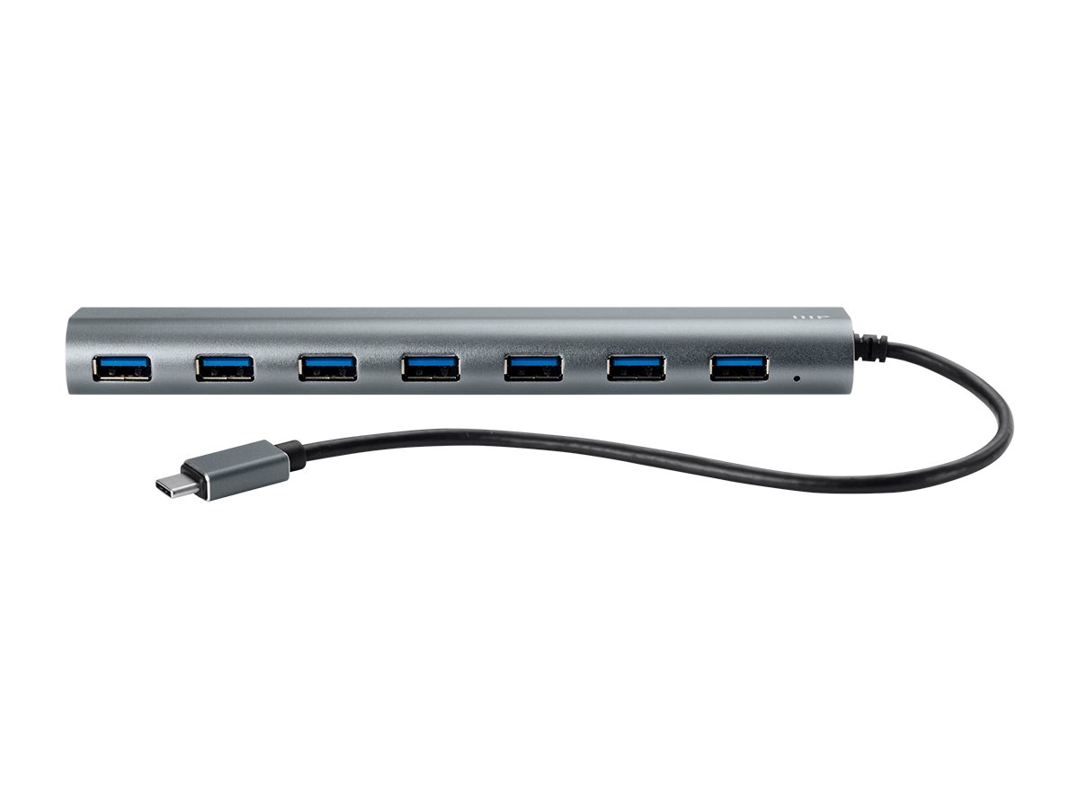 Monoprice SuperSpeed 7-Port USB-C Hub Gray