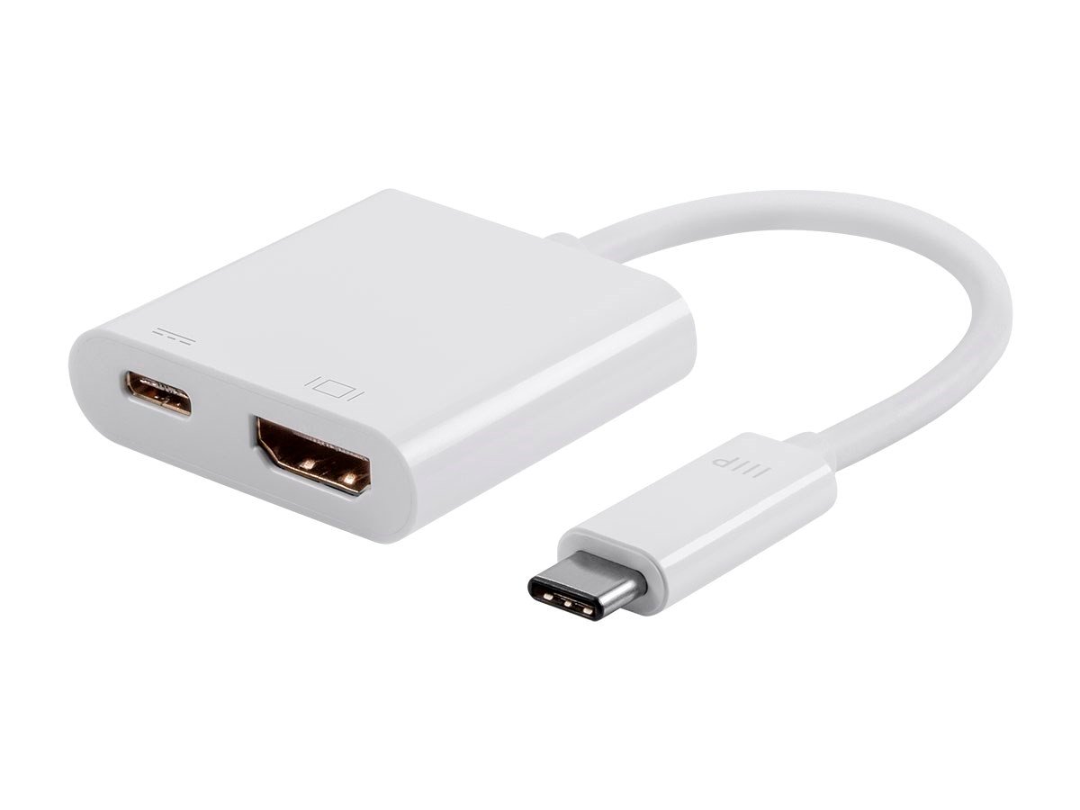 Monoprice Select Series USB-C to HDMI and USB-C (F) Dual Port Adapter - main image