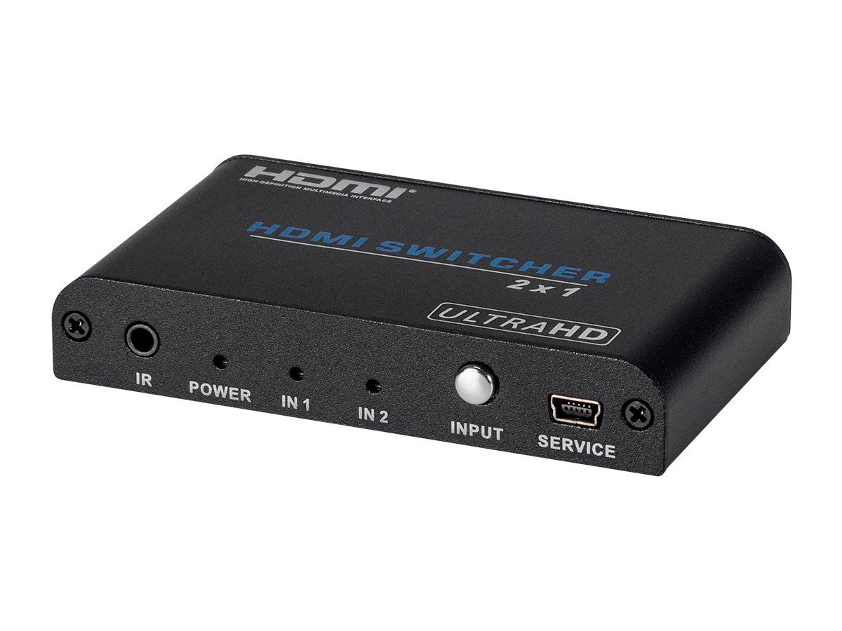 Monoprice Blackbird 4K 2x1 HDMI 2.0 Switch, HDR, HDCP 2.2, 4K@60Hz - main image