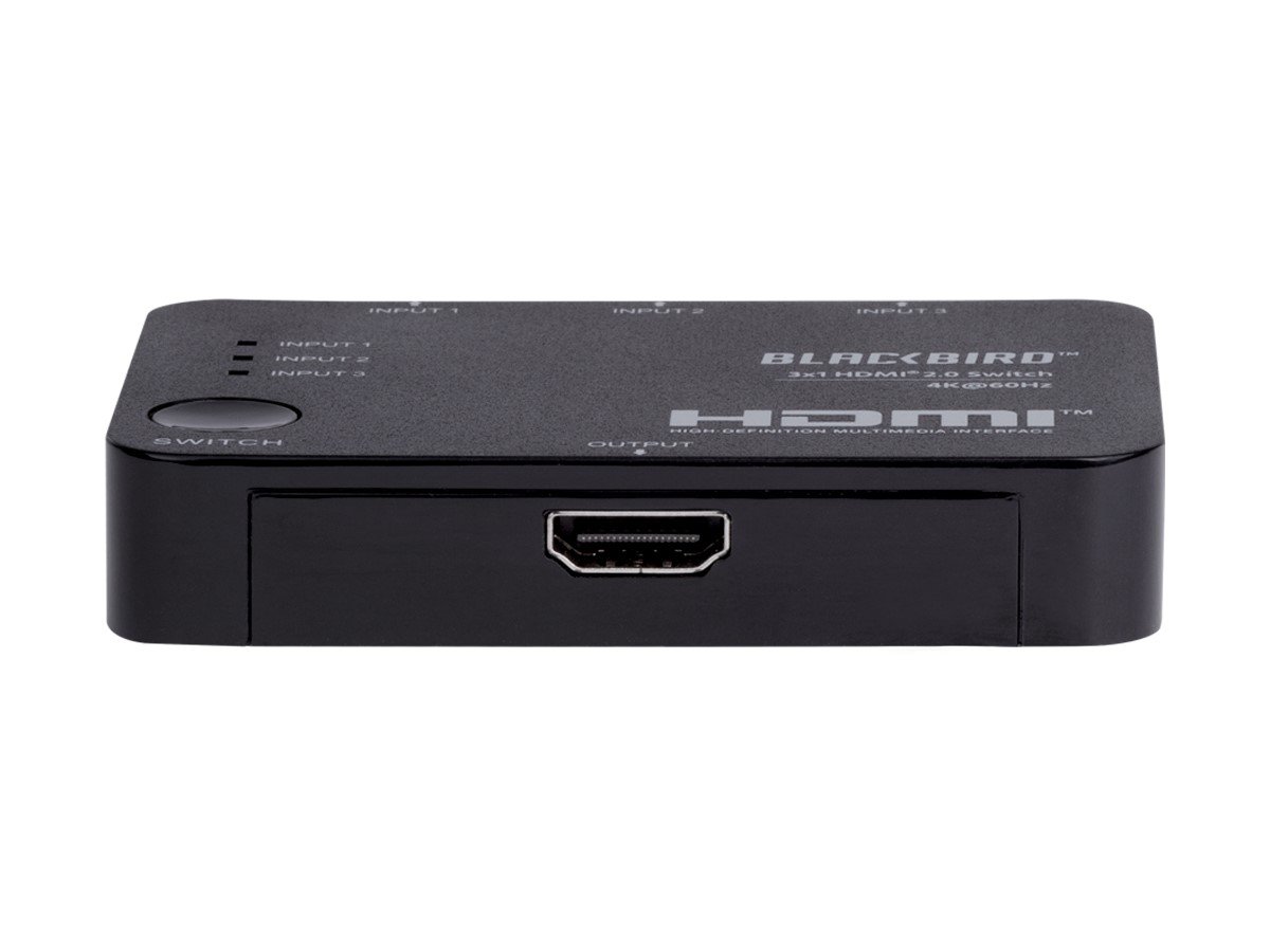Monoprice Blackbird 4K 3x1 HDMI Switch HDCP 2.2 HDR Black CEC 4K @ 60Hz Ultra Slim
