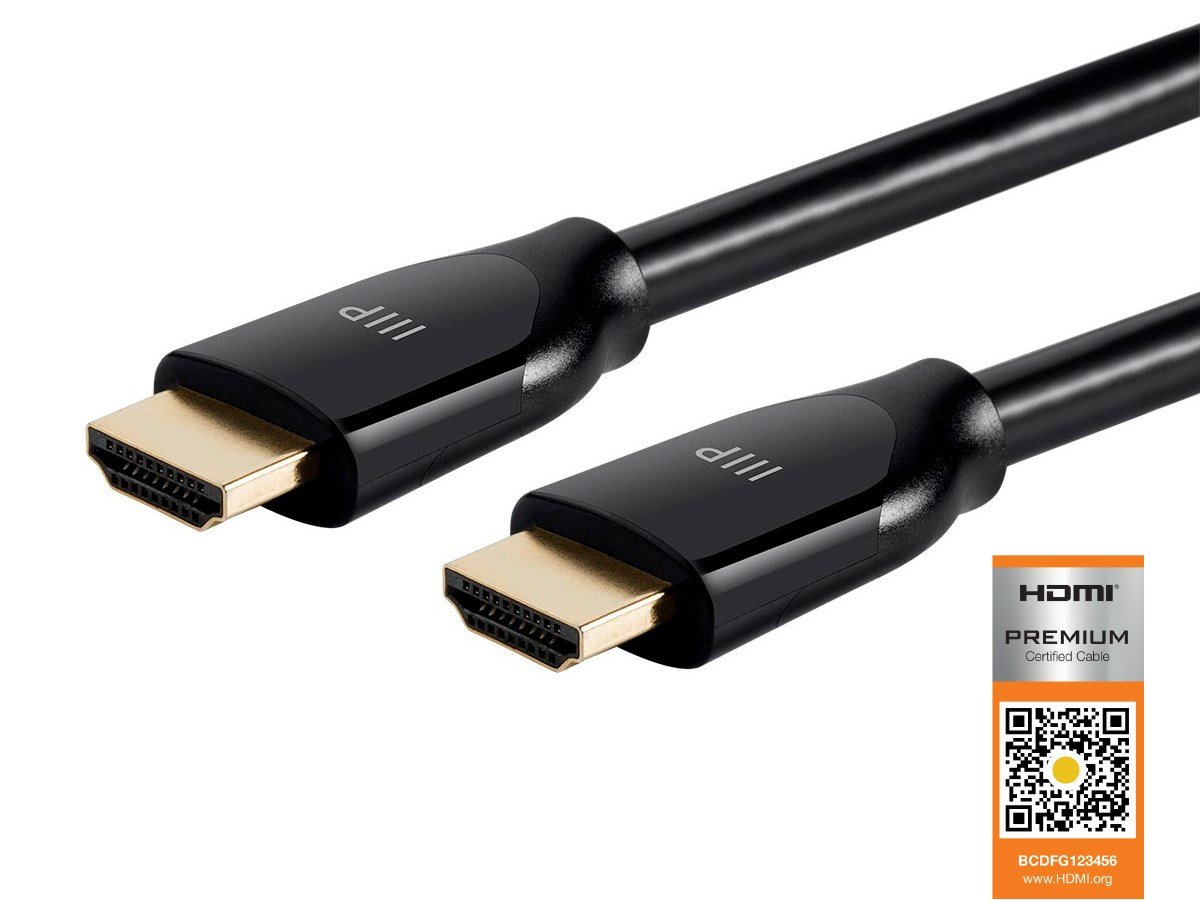 Monoprice 4K Certified Premium High Speed HDMI Cable 6ft - 18Gbps Black 