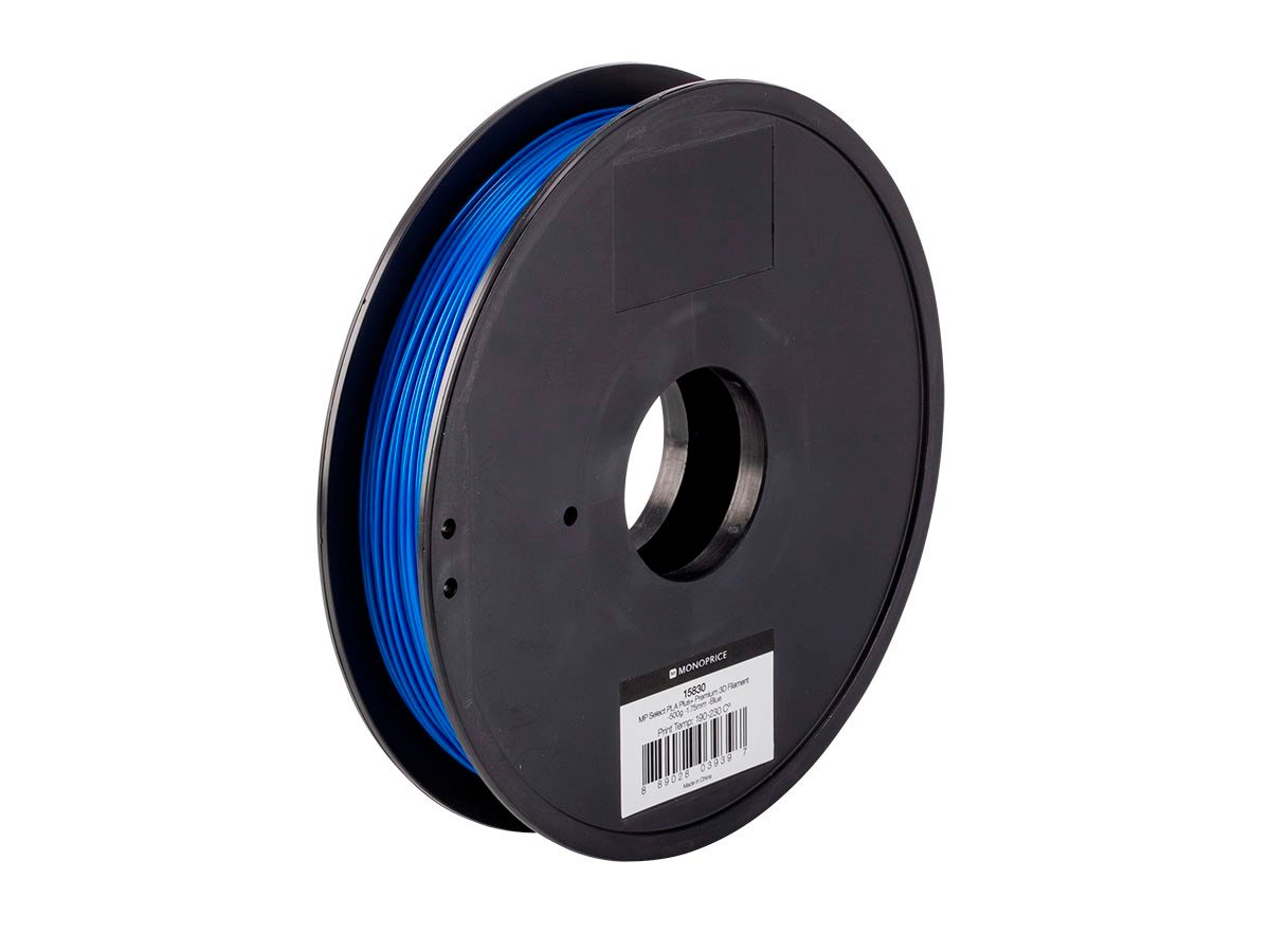 Monoprice MP Select PLA Plus+ Premium 3D Filament 1.75mm 0.5kg/spool, Blue - main image