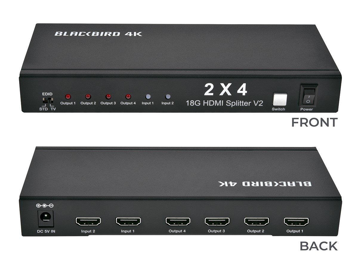 Monoprice Blackbird 4K HDMI 2x4 Splitter and - Monoprice.com