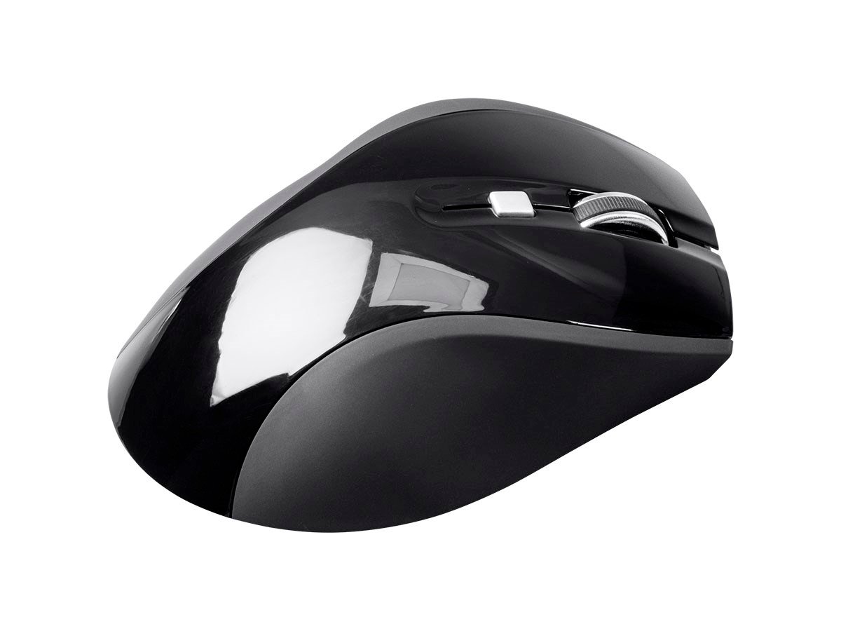 Basics Ergonomic Wireless PC Mouse - DPI adjustable - Black