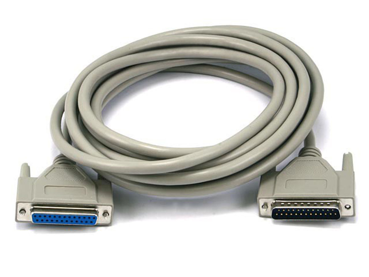Monoprice 15ft DB25 Male-to-Female Serial Extension Cable - main image