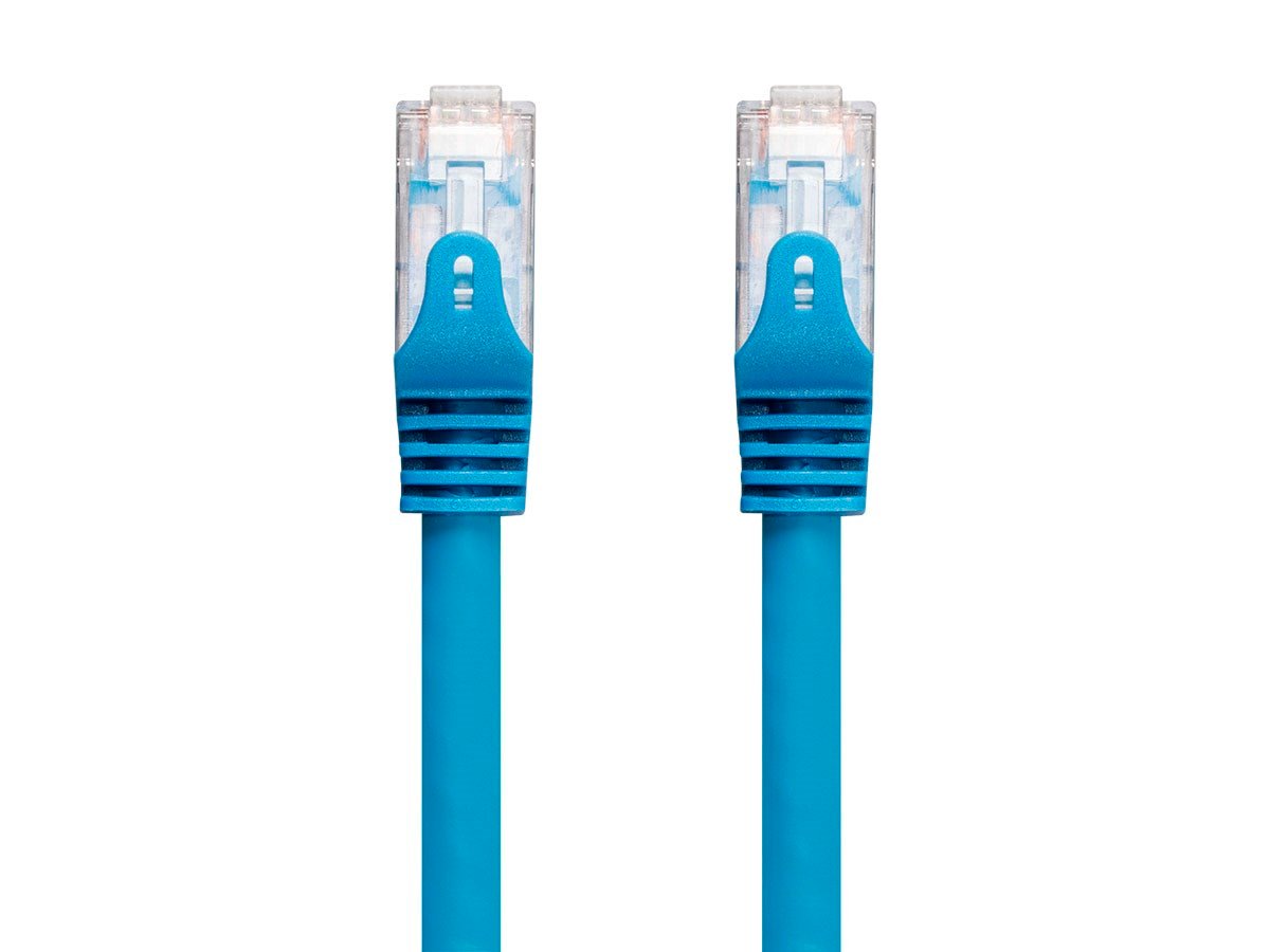 Monoprice Cat6 25ft Blue CMP Patch Cable,  UTP, Solid, 23AWG, 550MHz, Pure Bare Copper, Snagless RJ45, Entegrade Series Ethernet Cable - main image