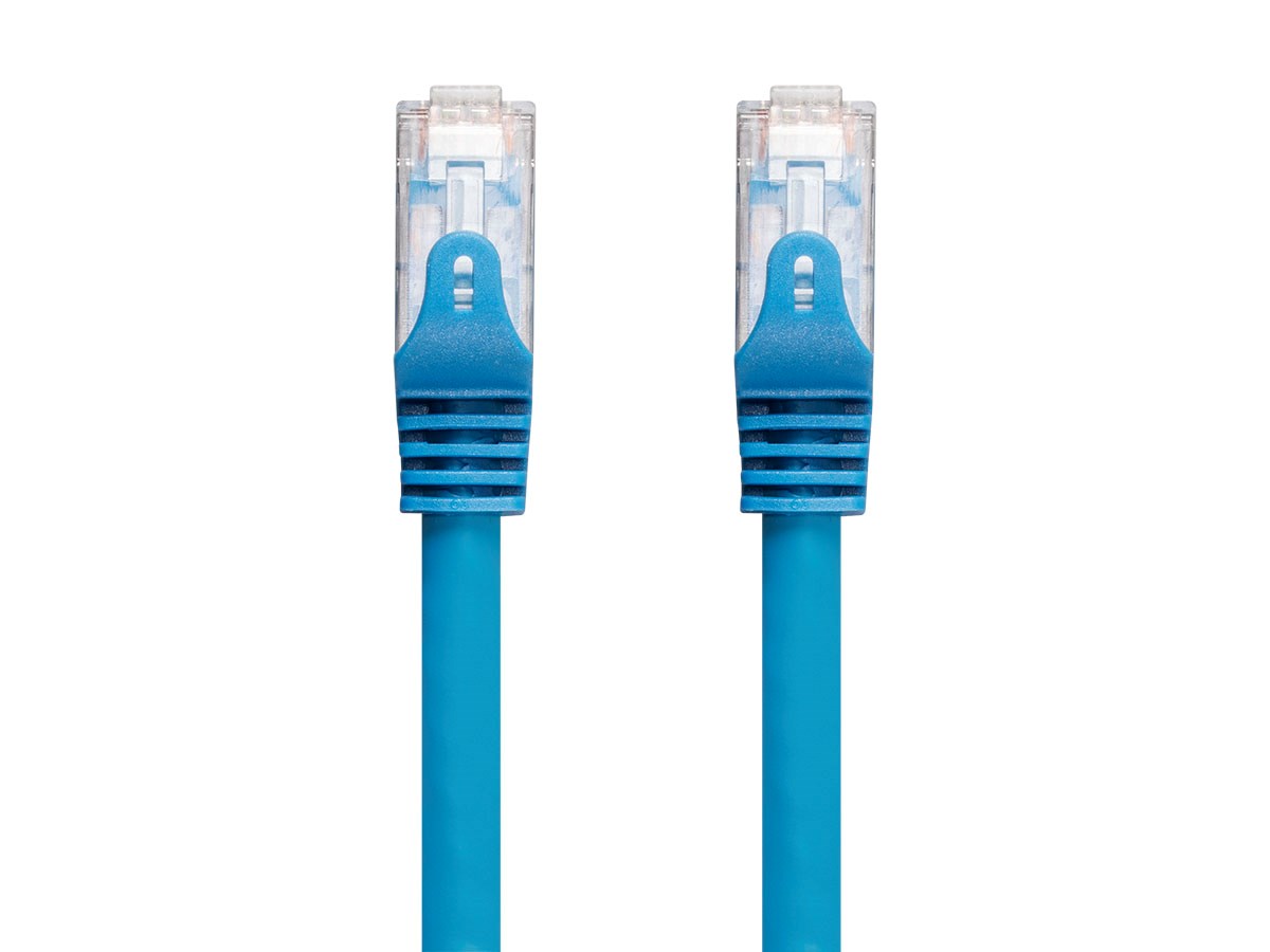 Monoprice Cat6 14ft Blue CMP Patch Cable, UTP, Solid, 23AWG, 550MHz, Pure Bare Copper, Snagless RJ45, Entegrade Series Ethernet Cable - main image