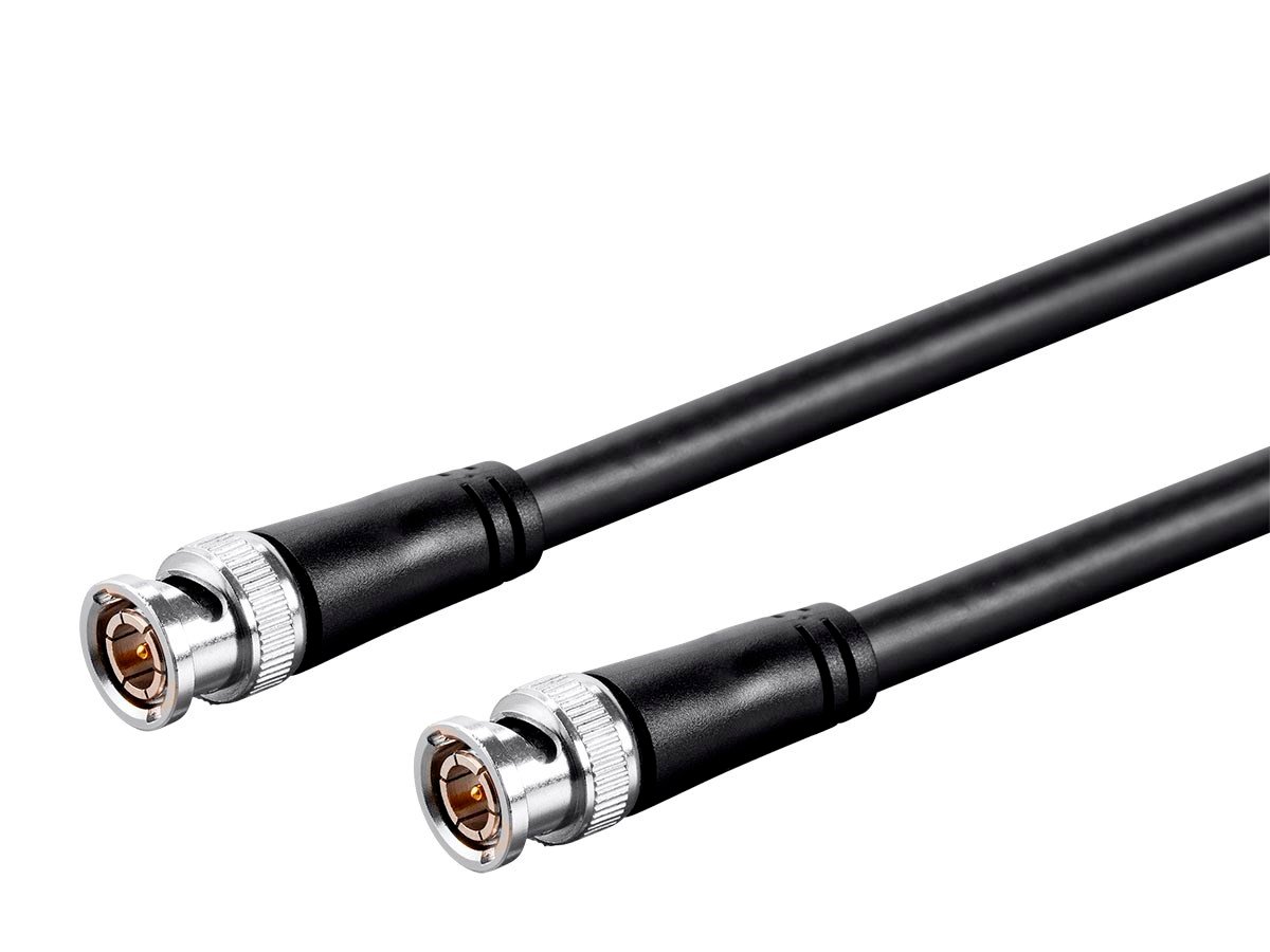 Photos - Cable (video, audio, USB) Monoprice Viper Series HD-SDI RG-6 BNC Cable, 1.5ft Black 