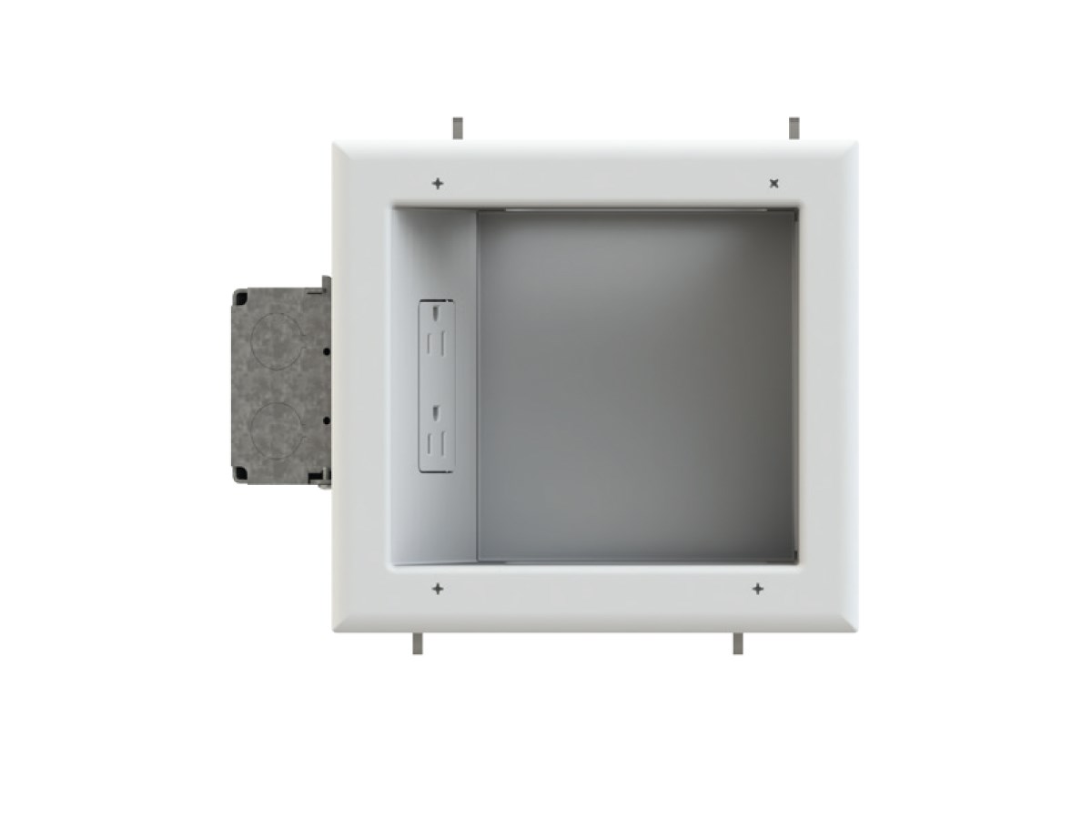 Monoprice Recessed Media Box II with 20A 125V Duplex Receptacle