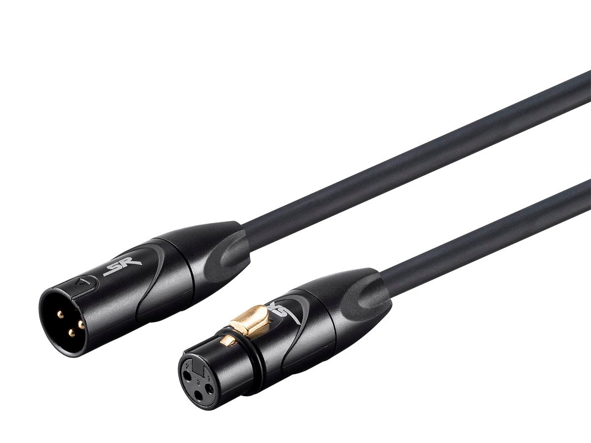 Stage Right By Monoprice 1.5ft XLR Male To XLR Female 16AWG Cable (Gold Plated) [Microphone & Interconnect]