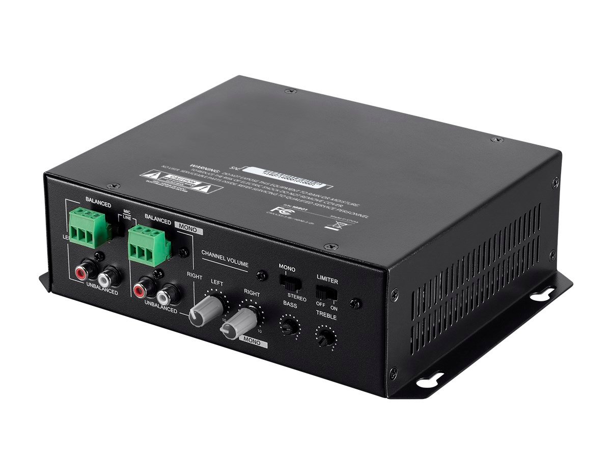 Monoprice Commercial Audio 120W 2ch Mixer Amp (No Logo) - main image