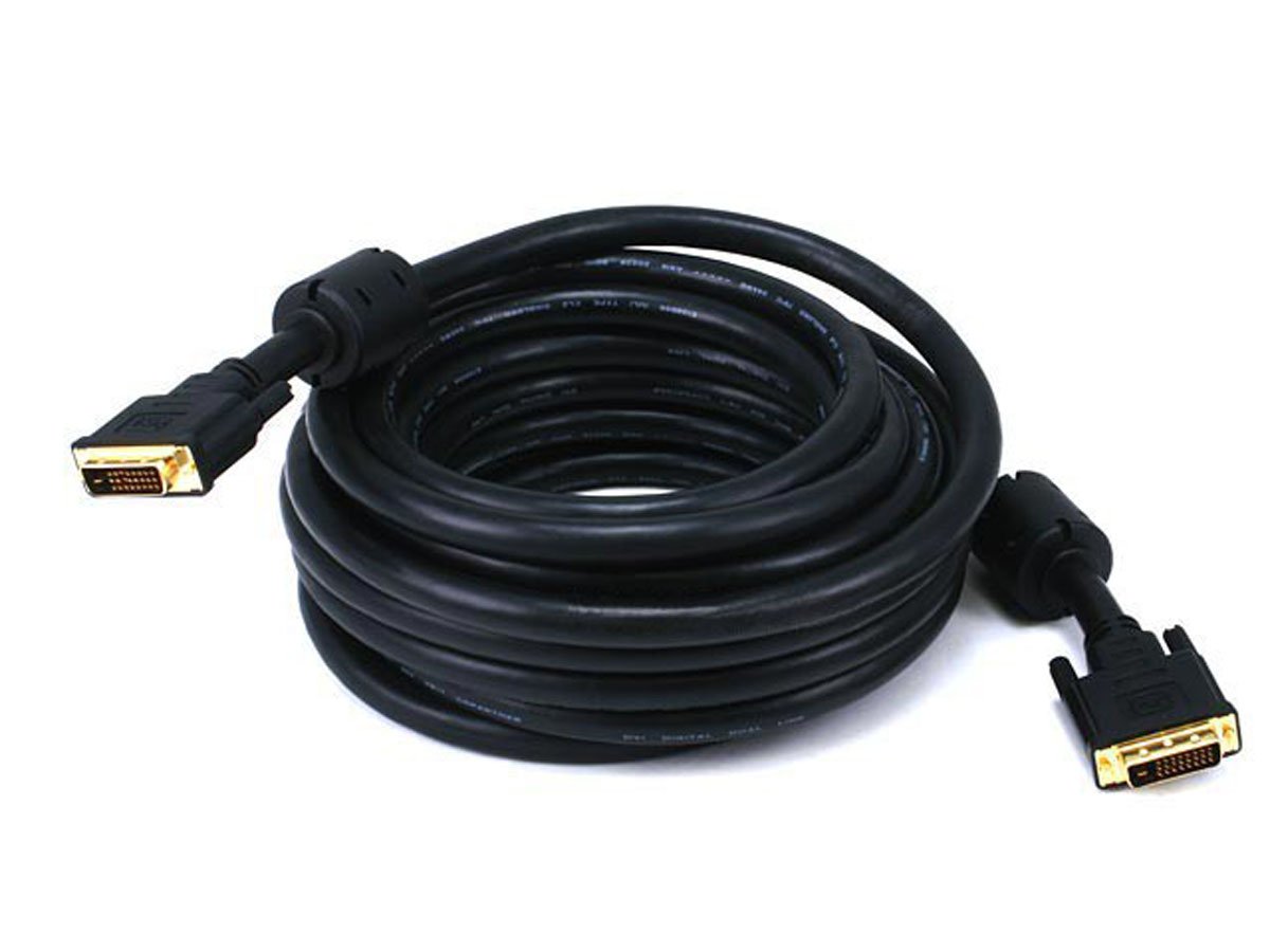 Monoprice 25ft 24AWG CL2 Dual Link DVI-D Cable - Black
