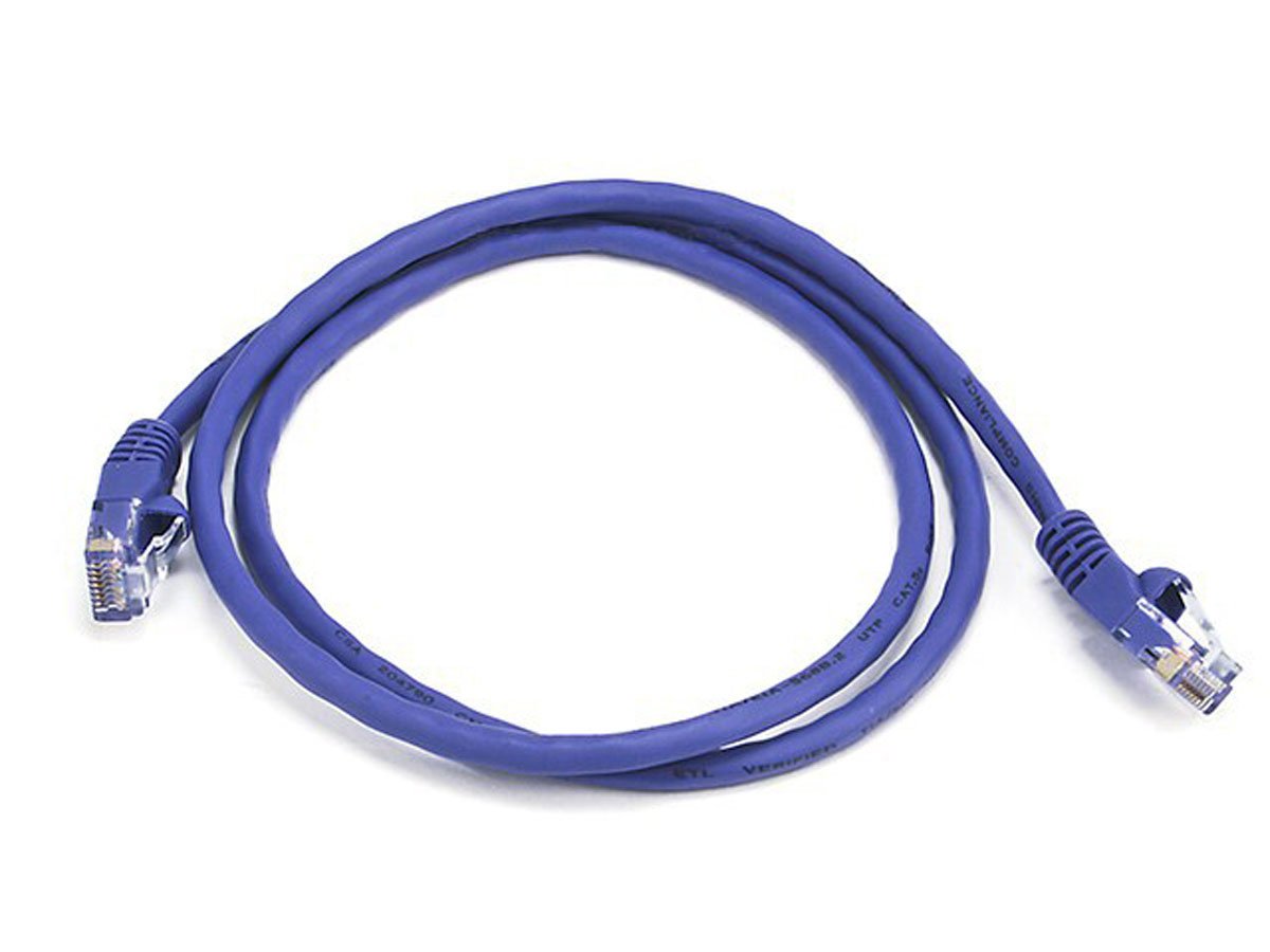 Photos - Ethernet Cable Monoprice Cat5e 3ft Purple Patch Cable, UTP, 24AWG, 350MHz, Pure 