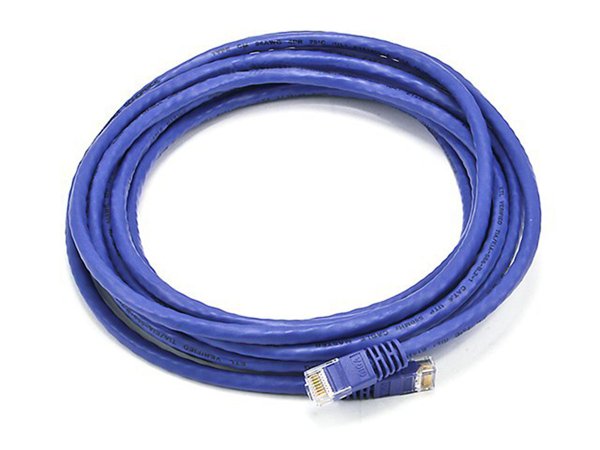 Monoprice 100FT 350MHz UTP Cat5e RJ45 Network Cable Purple 