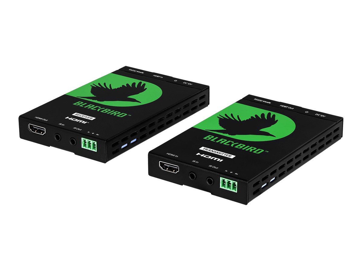 Monoprice Blackbird 4K Pro HDBaseT Extender Kit, IR, 70m with PoC, RS-232, HDCP 2.2 - main image