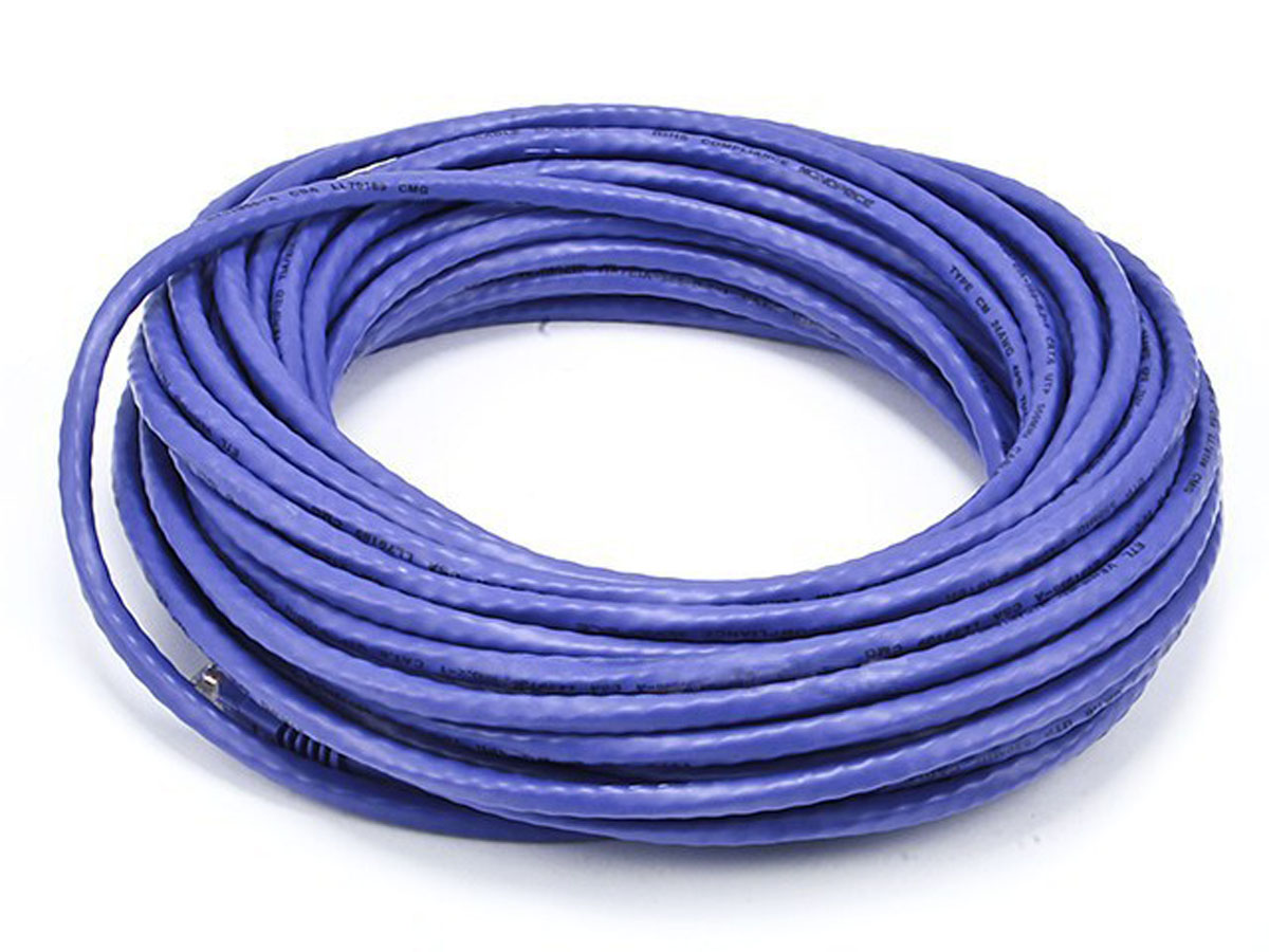 Photos - Ethernet Cable Monoprice Cat5e 50ft Purple Patch Cable, UTP, 24AWG, 350MHz, Pur 