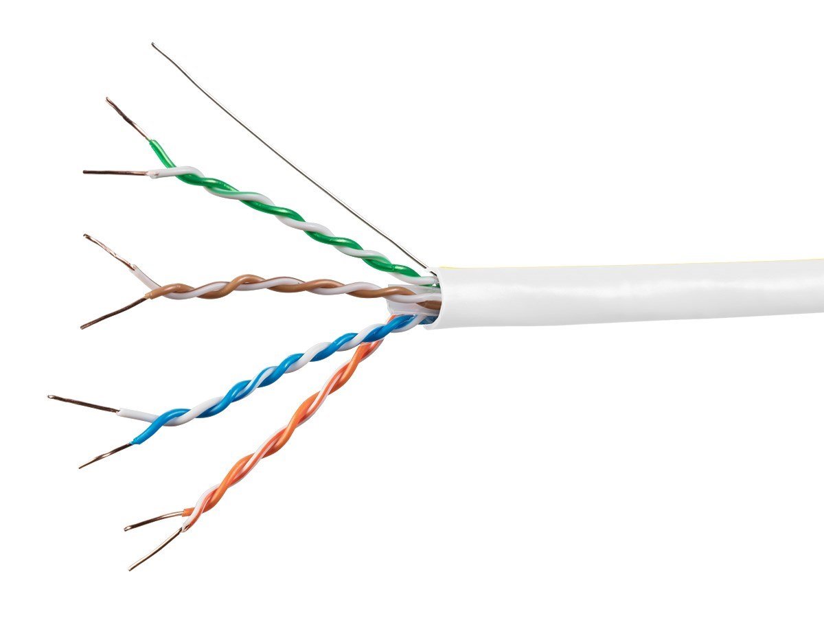 Entegrade Series 1000FT Cat6A Bulk Bare Copper Network Cable