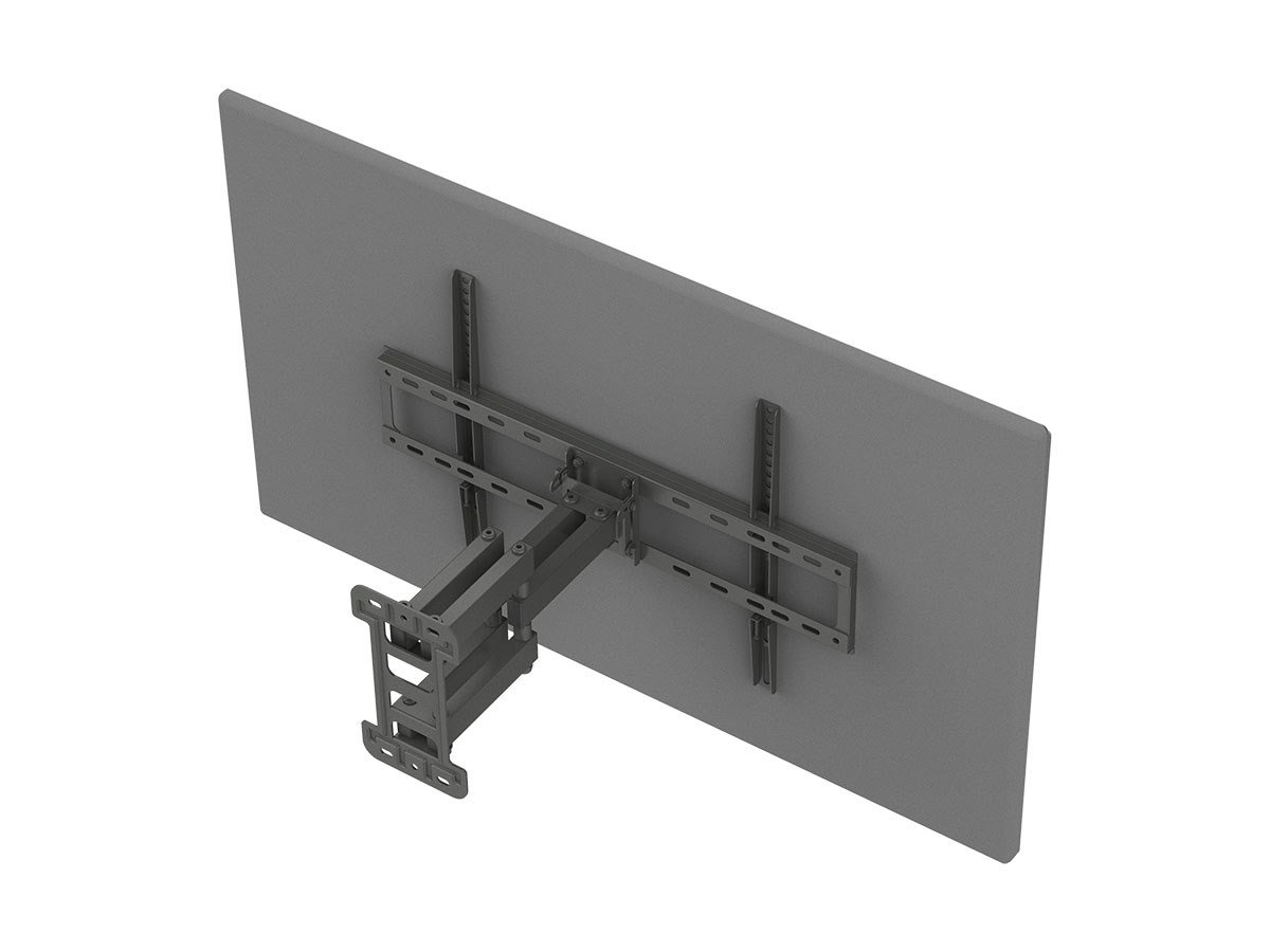 Monoprice Premium Full Motion TV Wall Mount Bracket Low Profile For 23"  To 42" TVs up to 55lbs, Max VESA 200x200, Fits Curved Screens, Heavy  Duty Works with Concrete and Brick 