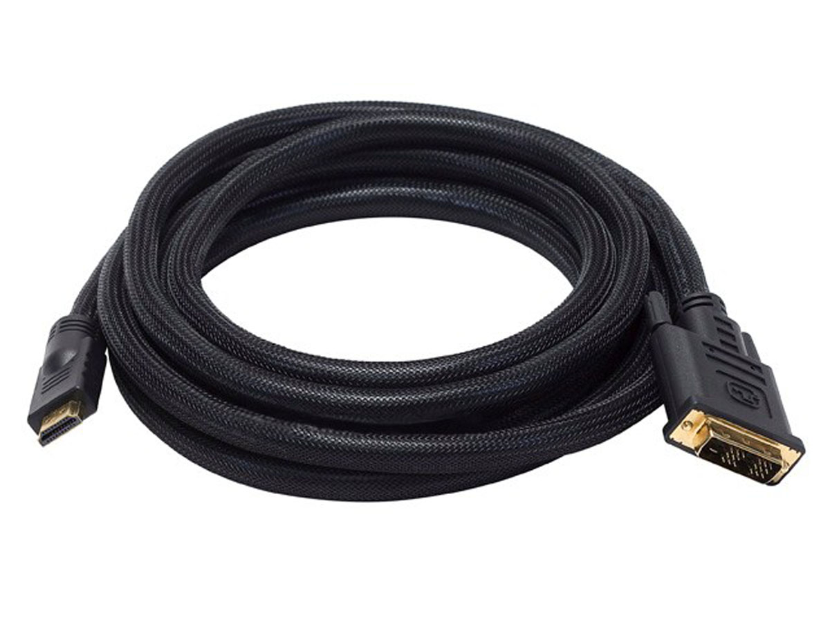 Monoprice High Speed HDMI Cable to DVI Adapter Cable 6ft - with Ferrite  Cores Black 