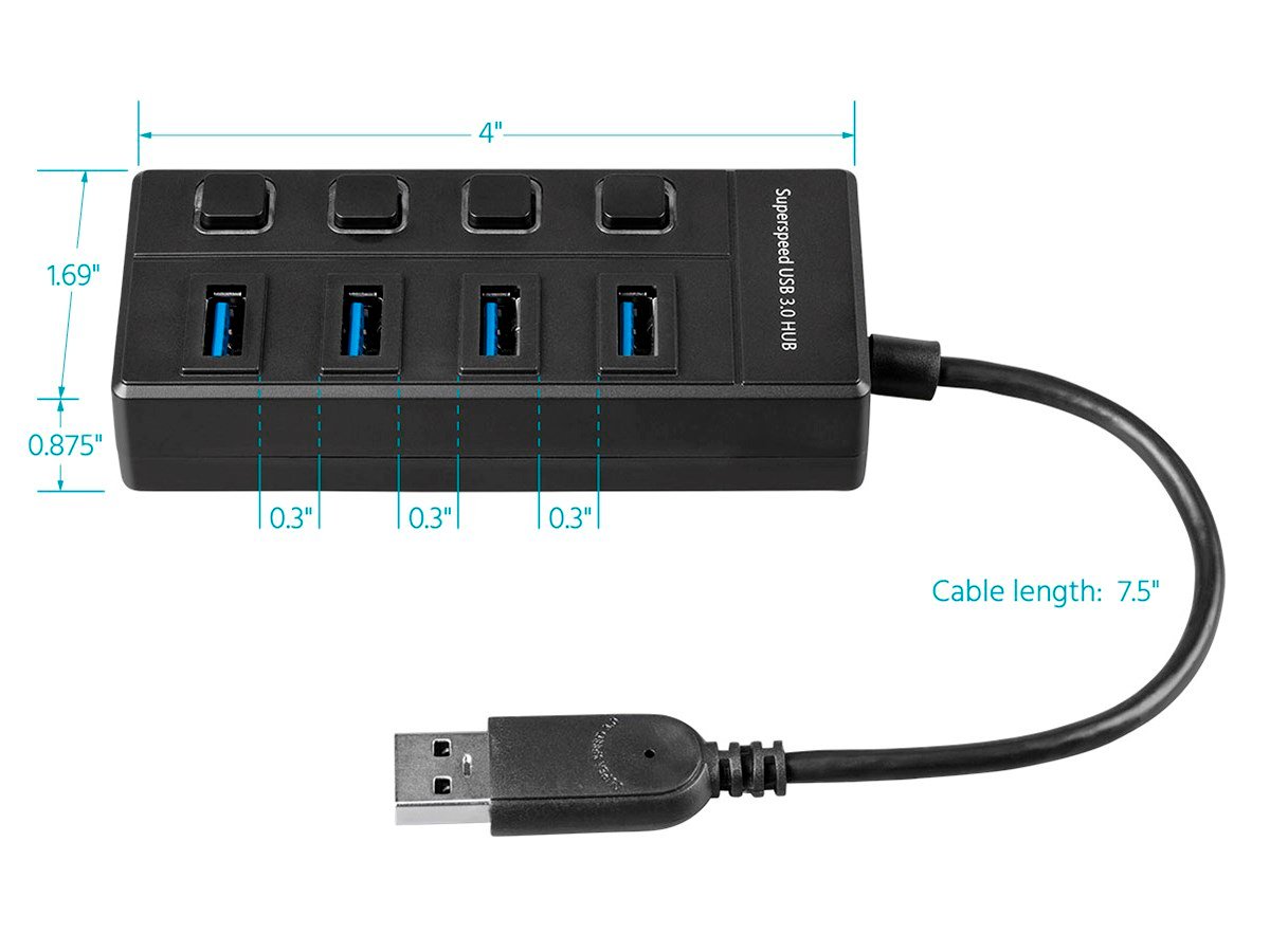 Hud USB 3.0 4 ports alimenté  Pas cher Disponible sur