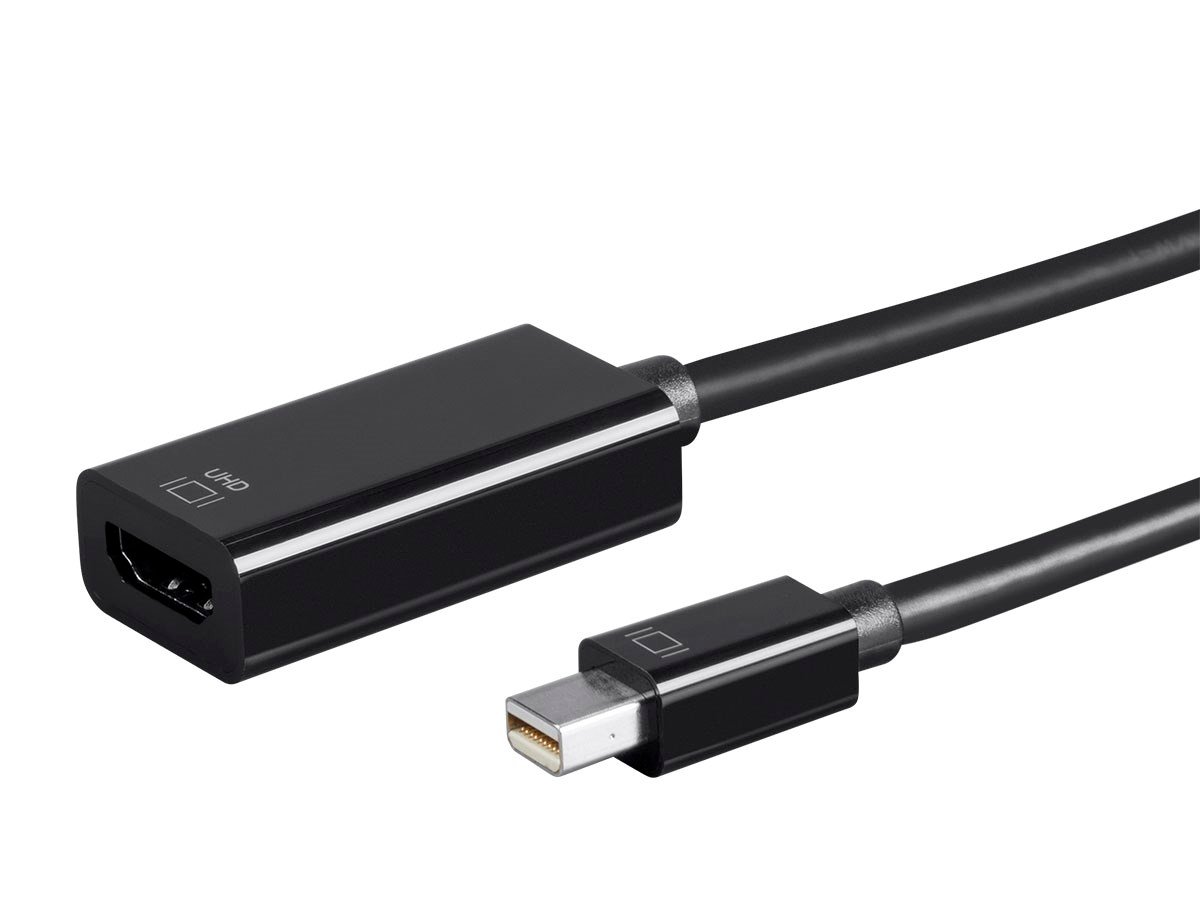 Monoprice Mini DisplayPort 1.2a to 4K at 60Hz HDMI Active UHD Adapter, Black - main image