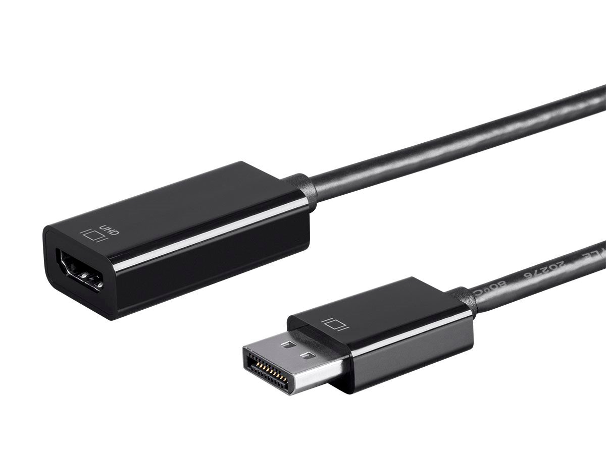 Monoprice DisplayPort 1.2a to 4K@60Hz HDMI Active UHD Adapter, Black - main image