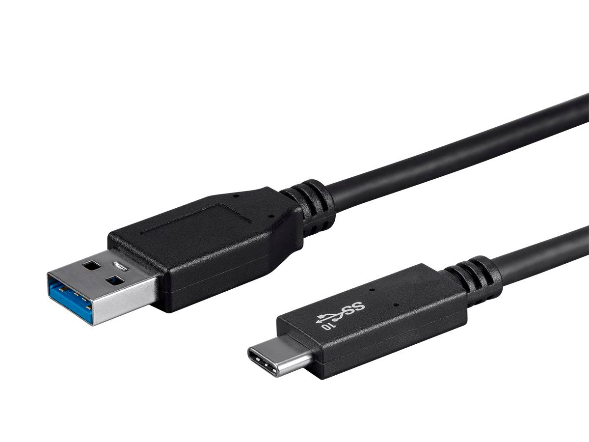 Estimated page Exclusion Monoprice Essentials USB Type-C to USB Type-A 3.1 Gen 2 Cable, 10Gbps, 3A,  30AWG, Black, 1m (3.3ft) - Monoprice.com