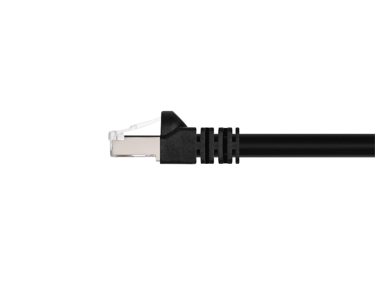 Monoprice Cat6A 5ft Black Patch Cable, Double Shielded (S/FTP), 26AWG
