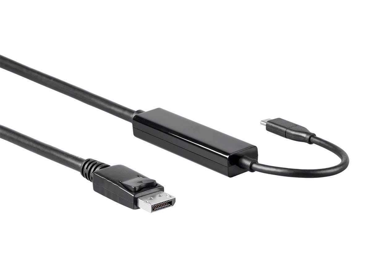 Monoprice USB 3.1 Type-C to DisplayPort Cable - 5Gbps, Active, 4K@60Hz, Black, 3ft - main image