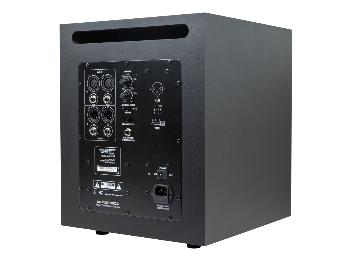 Monoprice 10Inch Powered Studio Multimedia Subwoofer (Open Box