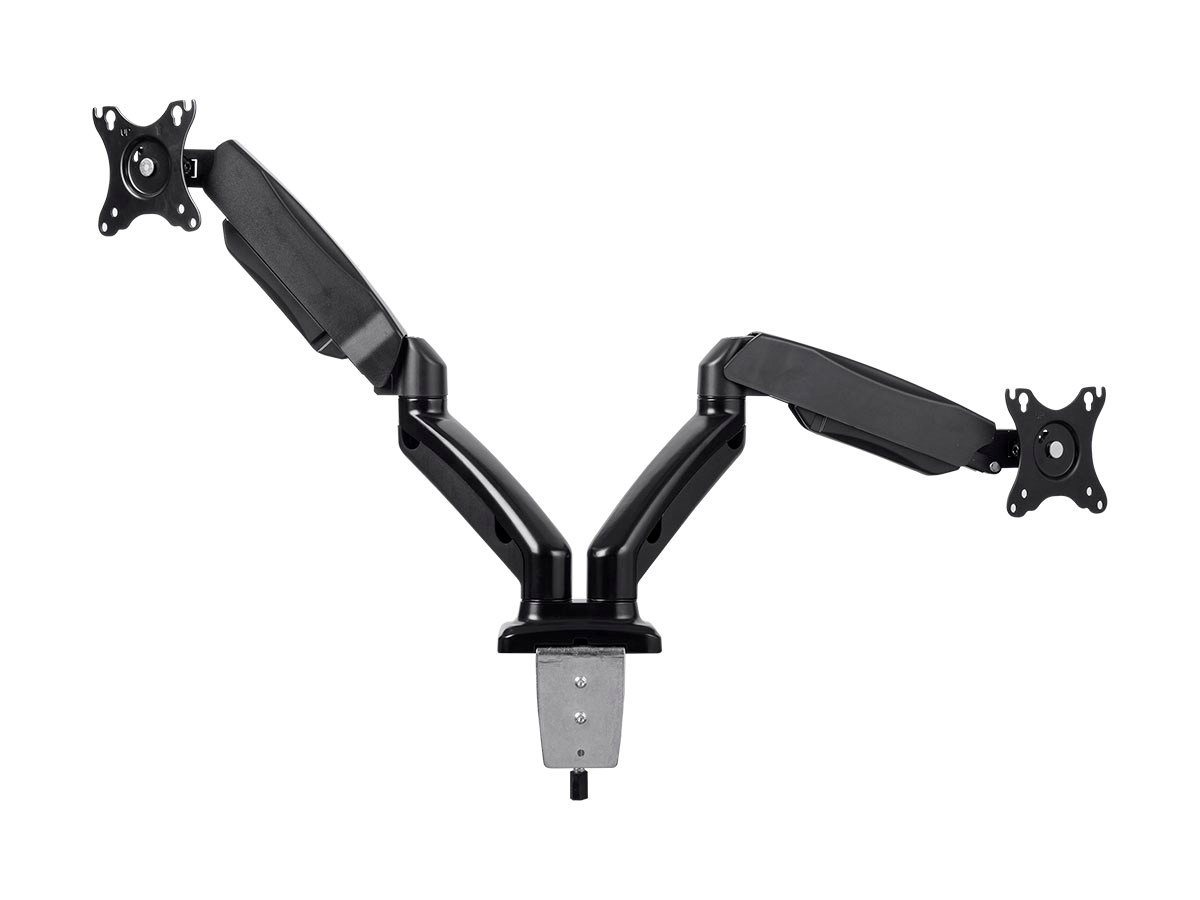 Workstream by Monoprice Dual Monitor Adjustable Gas Spring Desk Mount For  Smaller Screens Up to 27in