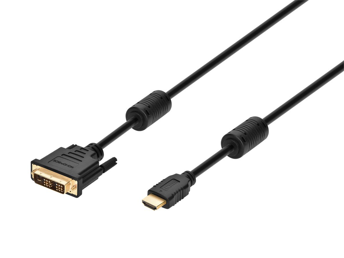 Photos - Cable (video, audio, USB) Monoprice Standard HDMI Cable to DVI Adapter Cable 15ft - with F 