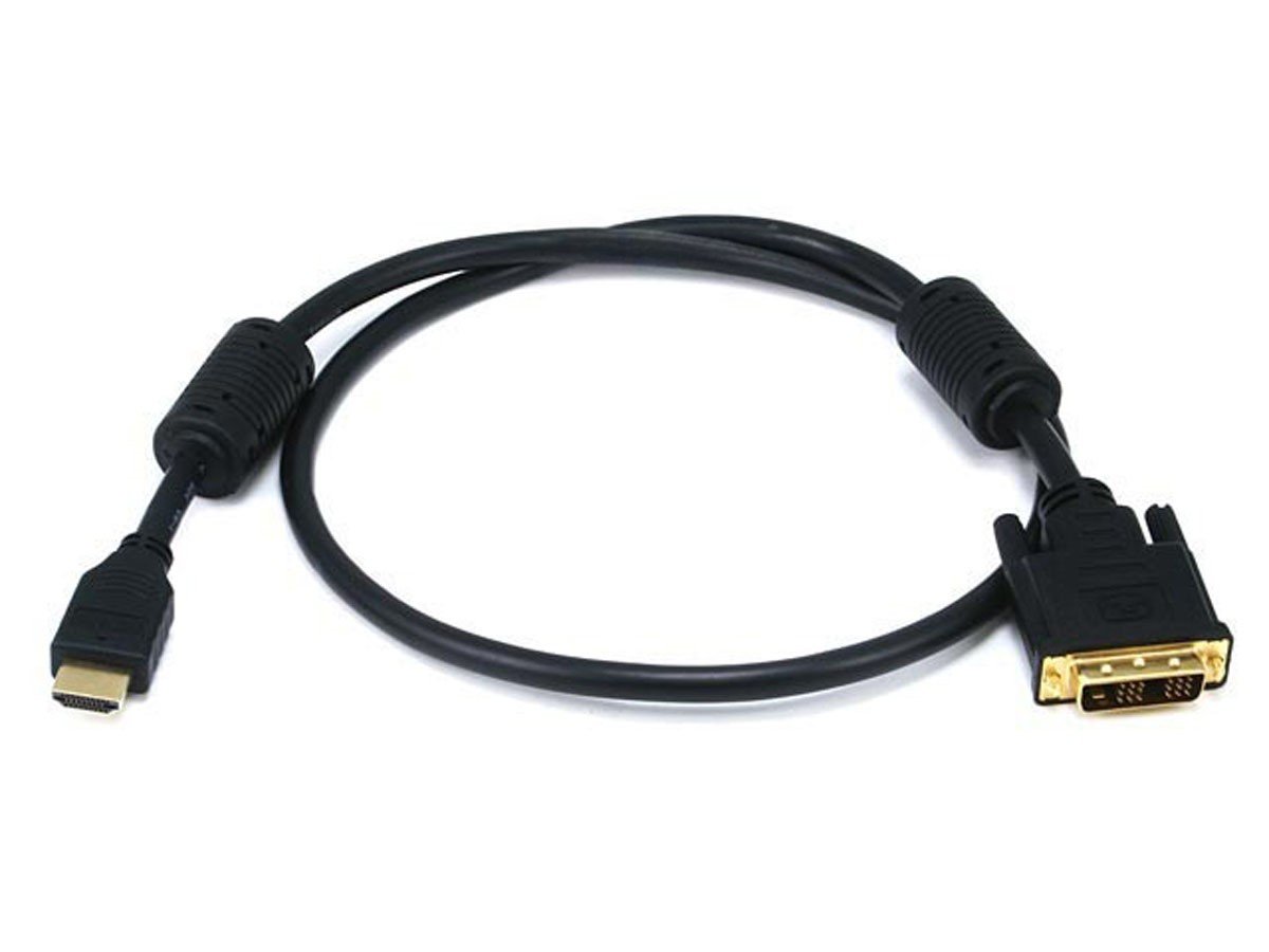Meerdere Ontkennen Vochtig Monoprice High Speed HDMI Cable to DVI Adapter Cable 3ft - with Ferrite  Cores Black - Monoprice.com