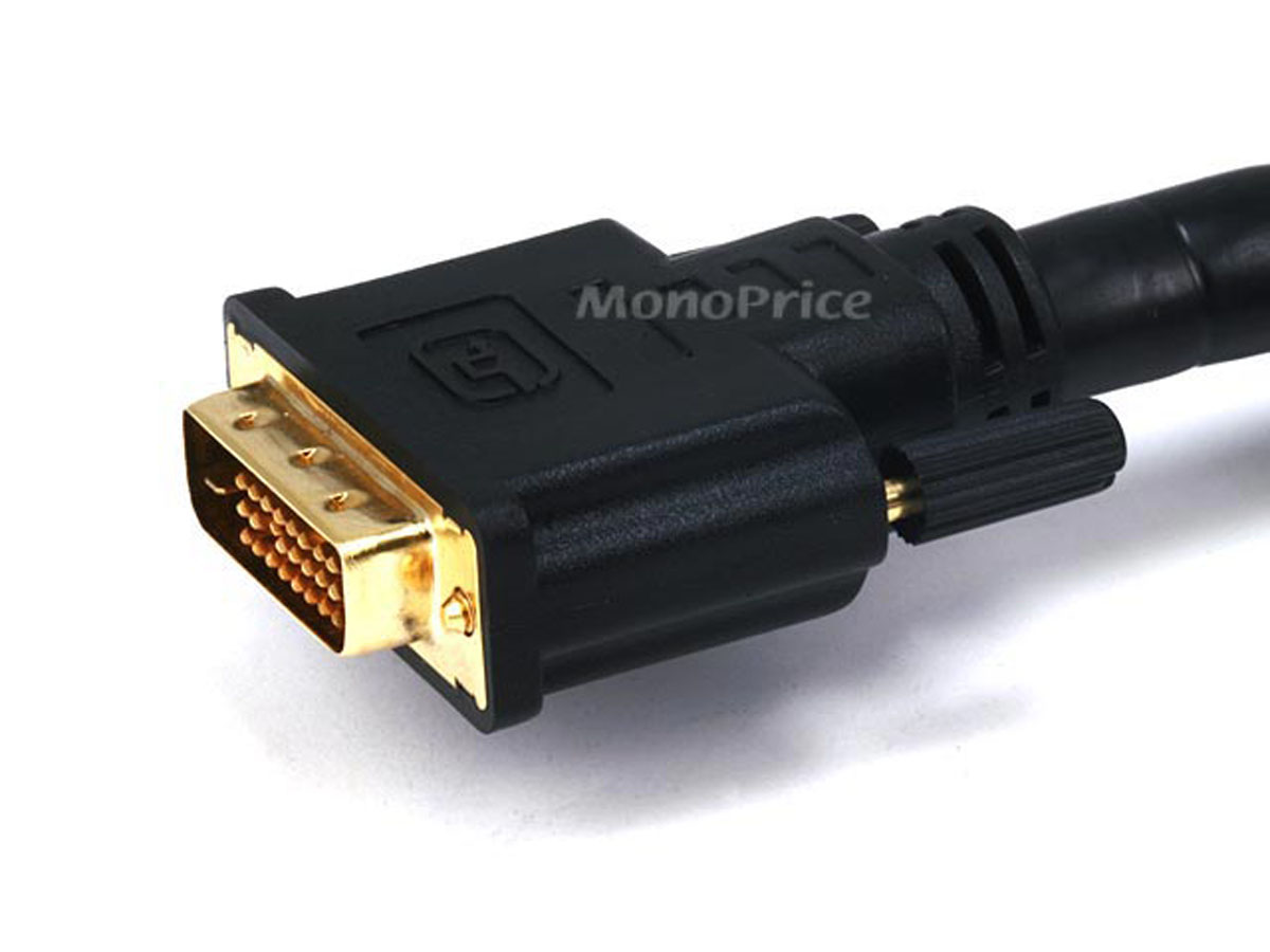 Monoprice 3ft 24awg Cl2 Dual Link Dvi D Cable Black Cables Interconnects Accessories Supplies