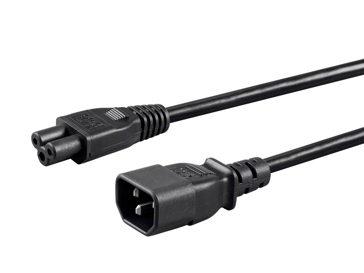 Monoprice Power Cord - IEC 60320 C14 to IEC 60320 C5, 18AWG, 7A/125V, 3-Prong, Black, 6ft - main image
