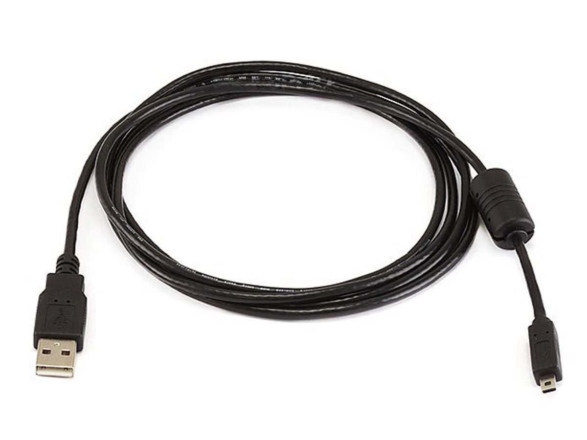 Monoprice Usb A To Mini B Cable 8 Pin For Pentax Panasonic Nikon Digital Camera Black 6ft Monoprice Com