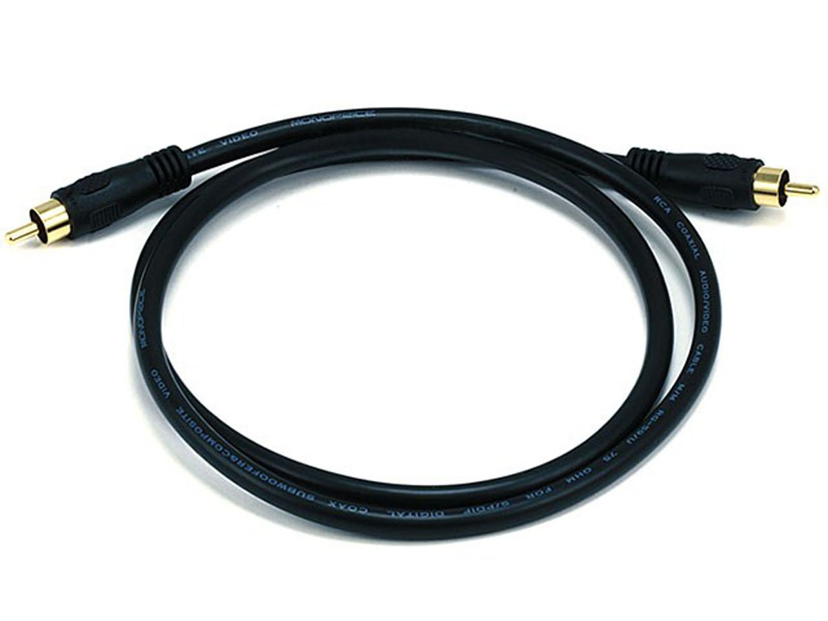 35' Orange S/PDIF Digital Coaxial Cable 