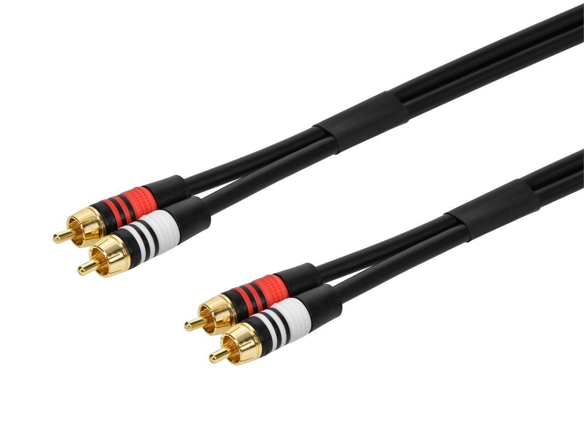 Photos - Cable (video, audio, USB) Monoprice 12ft Premium 2 RCA Plug/2 RCA Plug M/M 22AWG Cable - B 