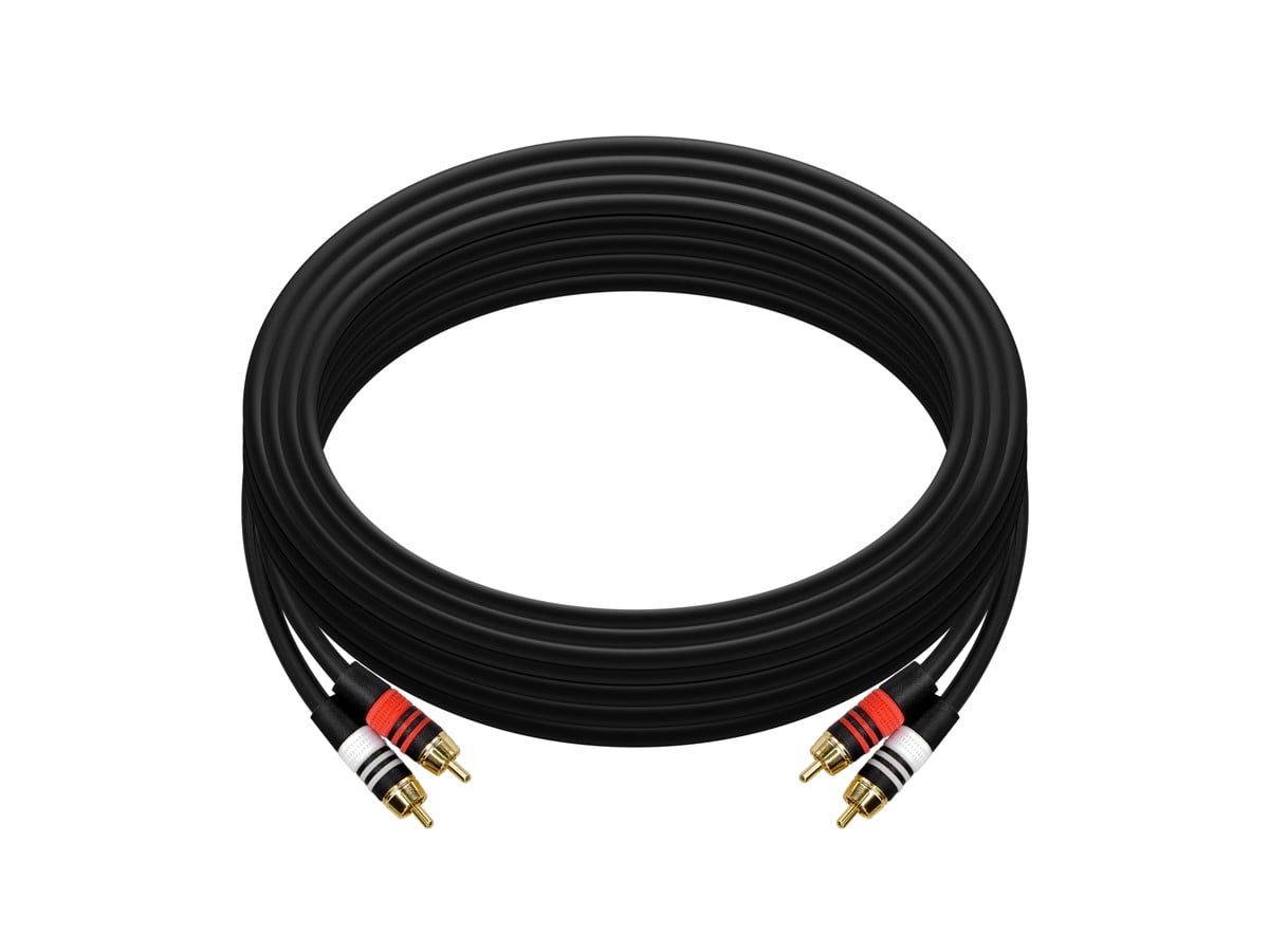 Monoprice 35ft Premium 2 RCA Plug/2 RCA Plug M/M 22AWG Cable