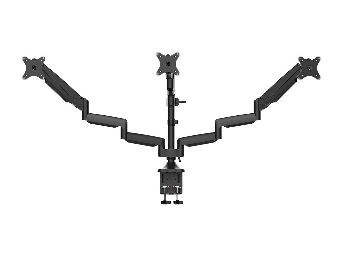 Workstream by Monoprice Triple Monitor Gas Spring Mount for up to 32in Screens, Fully Adjustable Center Mount - main image