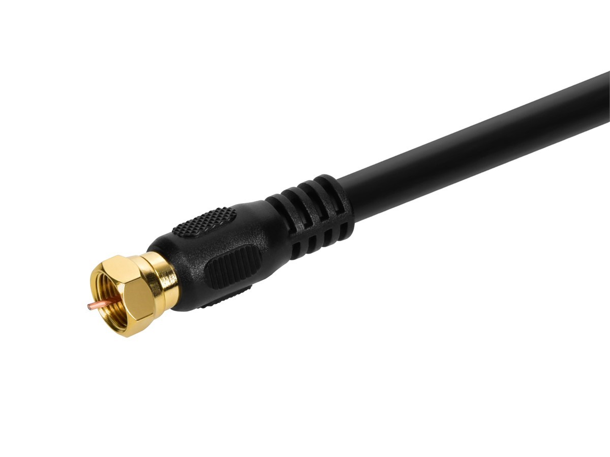 SF Cable RG6 UL F-type Coaxial Cable Gold Plated, 3 Feet