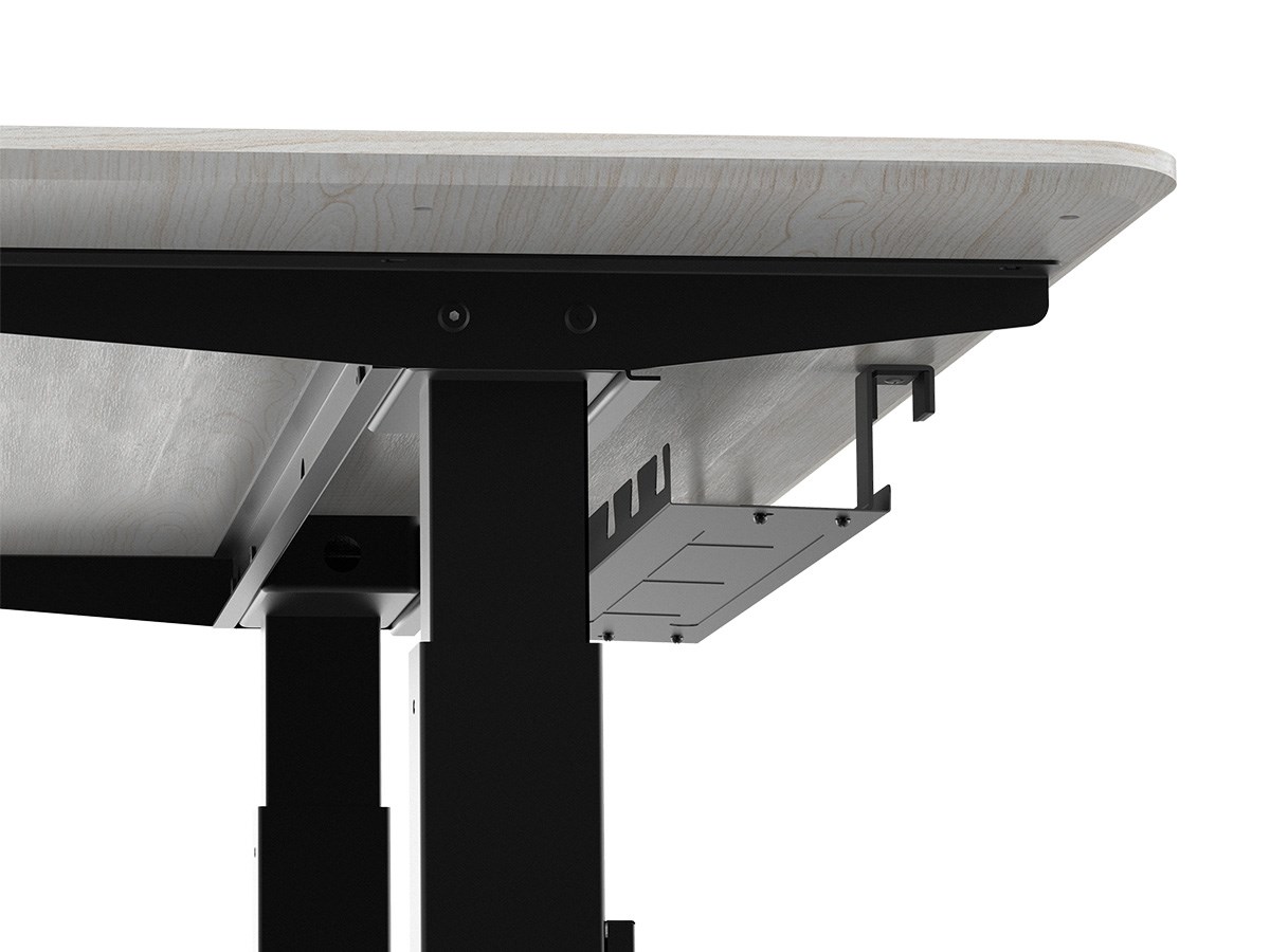 Monoprice Under Desk Cable Tray - Steel With Power Supply and Wire  Management - Workstream Collection 