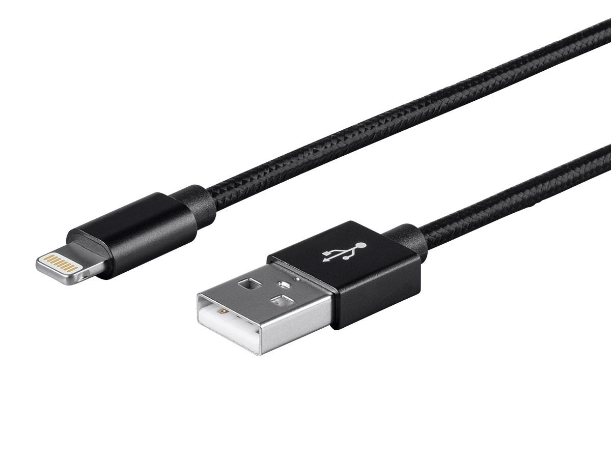 Monoprice Premium Apple MFi Certified Lightning to USB-A Charging Cable ...