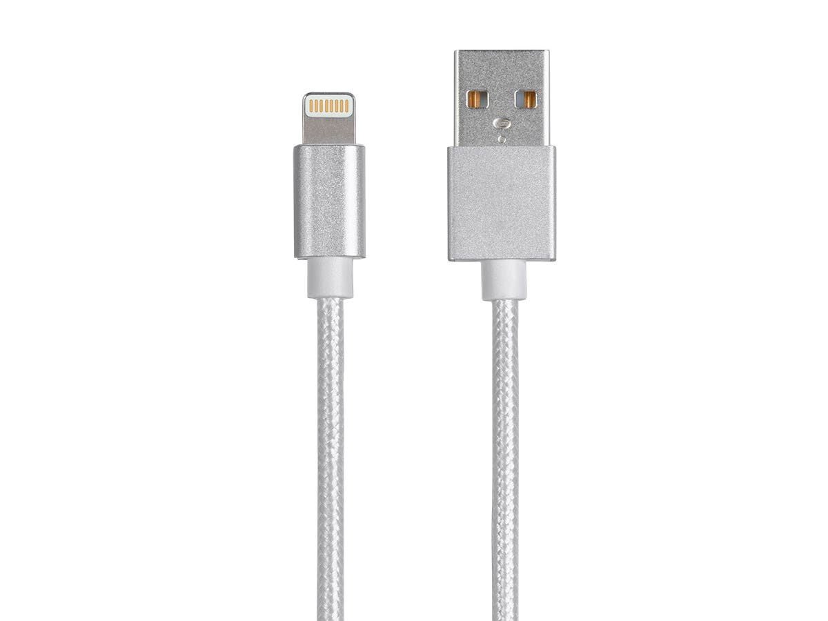Monoprice Palette Series Apple MFi Certified Lightning to USB Charge and Sync Cable, 1.5ft White - main image