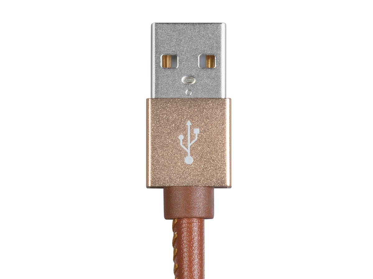 Monoprice Leather Apple Mfi Certified Lightning To Usb Charge And Sync Cable 3ft