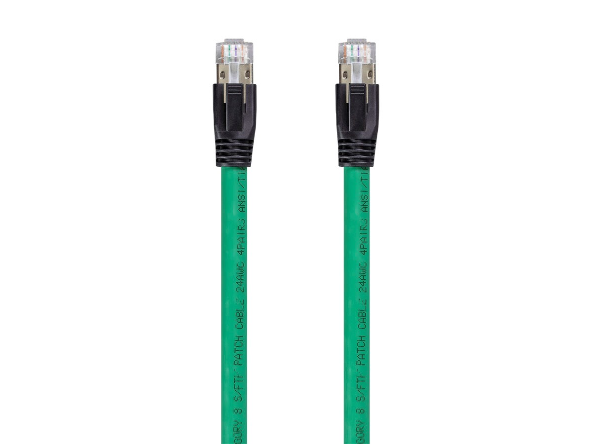 Monoprice Entegrade Series Cat8 24AWG S/FTP Ethernet Network Cable, 2GHz, 40G, 0.5ft Green - main image