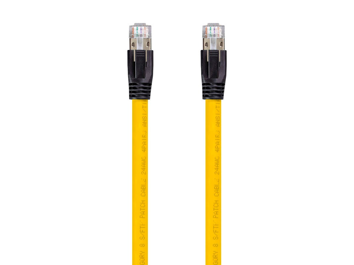 Monoprice Entegrade Series Cat8 24AWG S/FTP Ethernet Network Cable, 2GHz, 40G, 3ft Yellow - main image