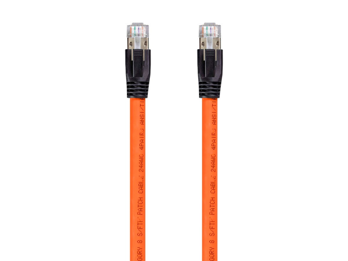 Monoprice Entegrade Series Cat8 24AWG S/FTP Ethernet Network Cable, 2GHz, 40G, 3ft Orange - main image