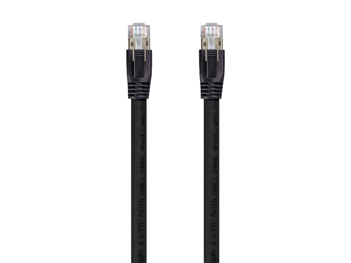 Monoprice Entegrade Series Cat8 24AWG S/FTP Ethernet Network Cable, 2GHz, 40G, 5ft Black