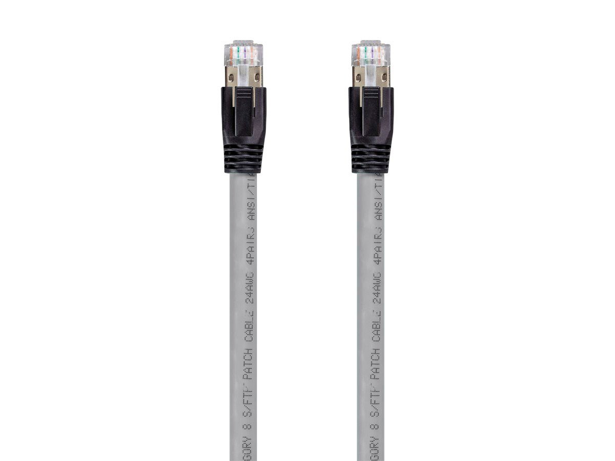 Monoprice Entegrade Series Cat8 24AWG S/FTP Ethernet Network Cable, 2GHz, 40G, 10ft Gray - main image